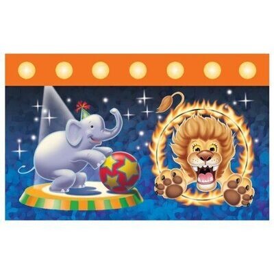 Tablecover-Rectangle-Big Top Circus-Plastic - Discontinued