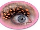 Costume Accessory-Orange Spotted Eyelashes-1pkg