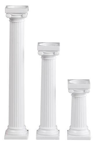 Roman Pillars-White-Plastic-2pk/5&#39;&#39;