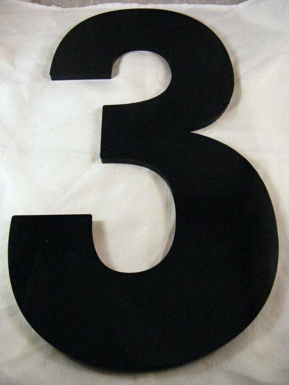 Numbers-#3-Black-Plastic-5.25''