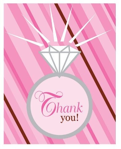 Thank You Cards-Bride To Be-8pkg