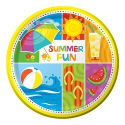 Plates-LN-Summer Time Fun-8pkg-Paper (Seasonal)- Discontinued