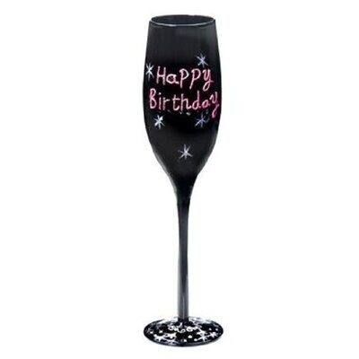 Champagne Glass-Happy Birthday-1pkg-9.5&quot;