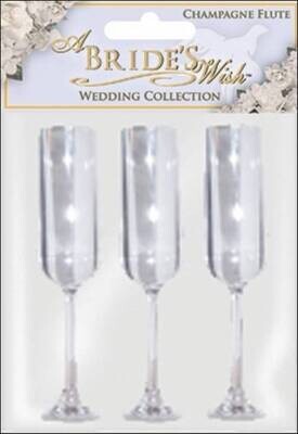 Chapagne Flutes-Mini-Clear-3pk/4.75&#39;&#39;