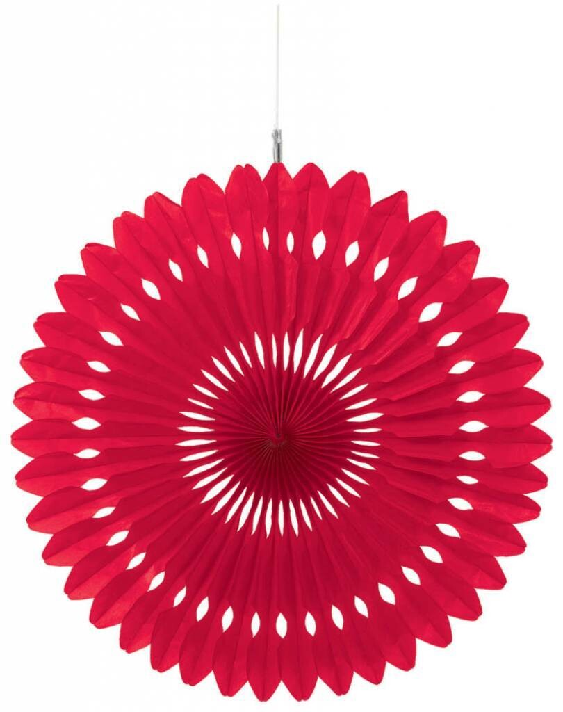 Hanging Paper Decoration- Red- 1pc/16&quot;