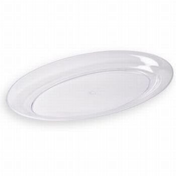 Tray-Oval-Clear-Plastic-11"x16"