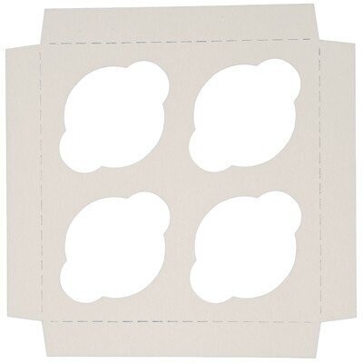Cupcake Insert-White-Paper-Holds 4 Cupcakes