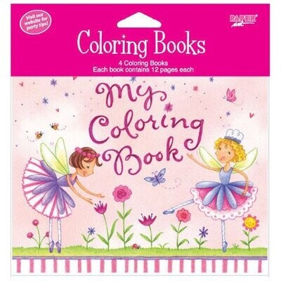 Party Favors-Garden Fairy Coloring Books-4pkg