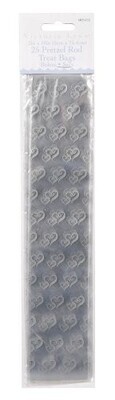 Loot Bags-Heart-Silver-25pk/10&#39;&#39;
