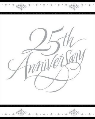 Invitations-Silver 25th Anniversary-8pkg