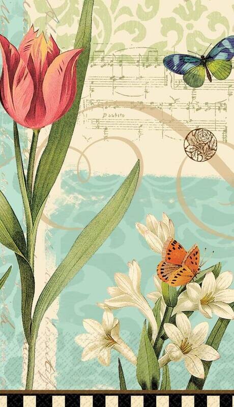 Napkins-Guest Towels- Garden Melody-16pk-2ply