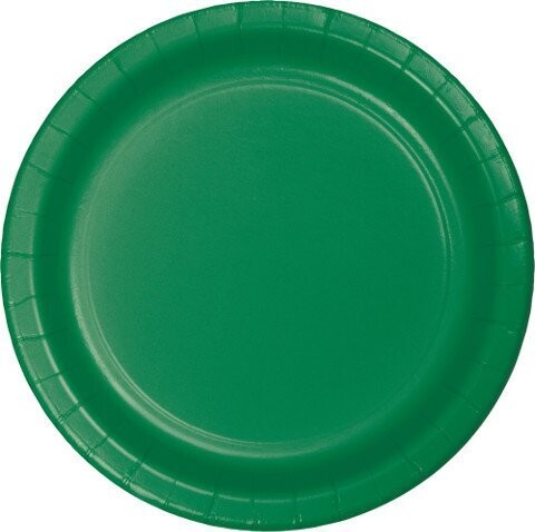 Plates-BEV-Emerald Green-75pkg-Paper