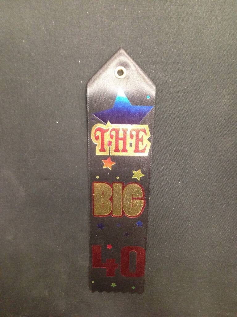 Award Ribbon-The Big 40-8.25&#39;&#39;