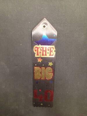 Award Ribbon-The Big 40-8.25&#39;&#39;