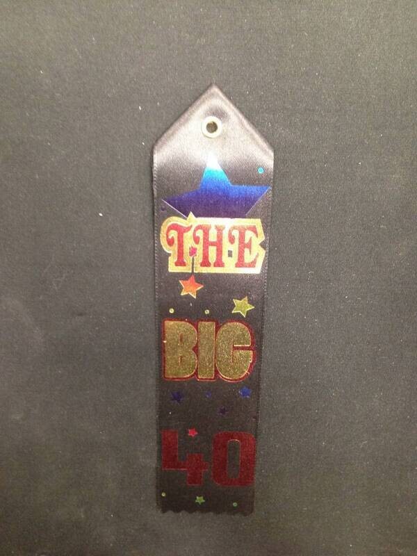 Award Ribbon-The Big 40-8.25&#39;&#39;