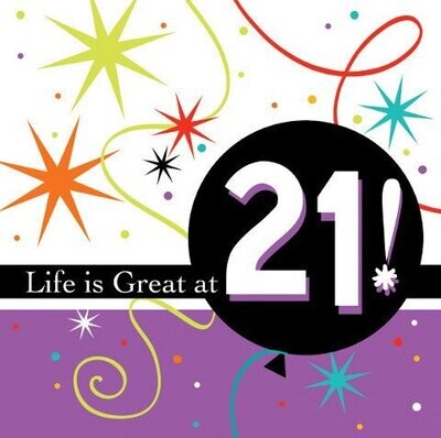 Napkins-BEV-Life is Great at 21-16pkg-3ply