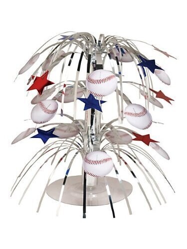 Centerpiece-Cascade-Baseball Fanatic-1pkg-8.5&quot;