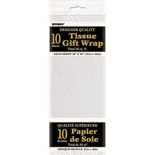 Tissue Gift Wrap-White- 10 Sheets (20&quot;x26&quot; Each)