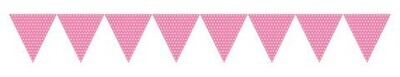 Flag Banner-Hot Pink and White Dots