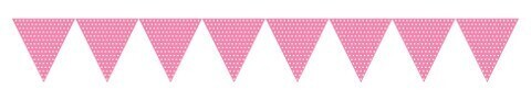 Flag Banner-Hot Pink and White Dots