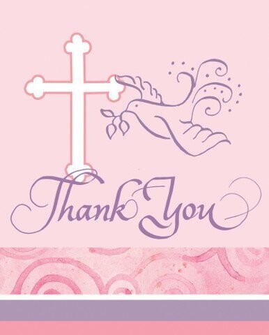 Thank You Cards-Faithul Dove Pink-8pkg (Seasonal)