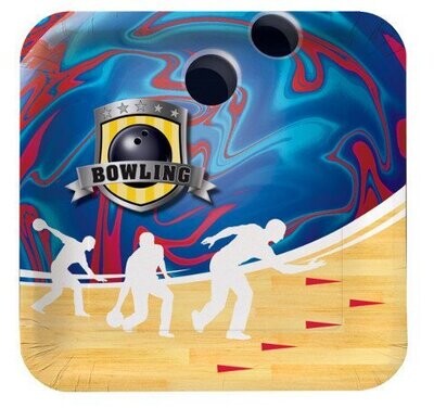 Plates-LN-Bowling Fanatic-8pkg-Paper