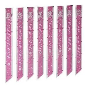 Bridal Party Foil Sashes- Assorted Lettering- 8pcs