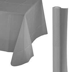 Tablecover Roll-Silver-100Ft-Plastic
