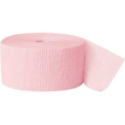 Paper Crepe Streamer- Pale Pink (500ft x 1.75&quot;)