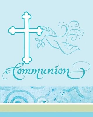 Invitations-Faithful Blue Dove Communion-8pkg (Seasonal)