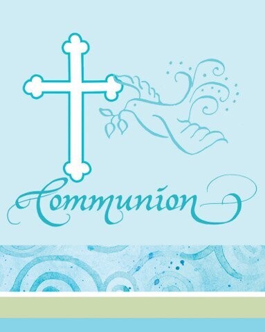 Invitations-Faithful Blue Dove Communion-8pkg (Seasonal)