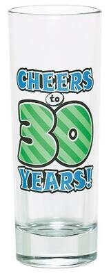 Shot Glass-Cheers to 30-3oz