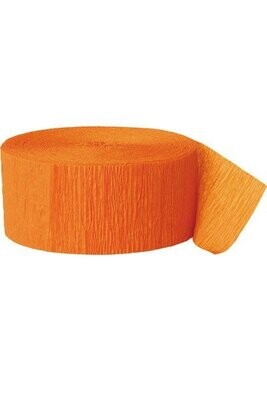 Paper Crepe Streamer-Orange-81ftx1.75in