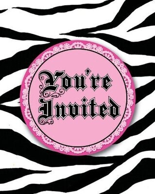 Invitations-Super Stylish Zebra Print