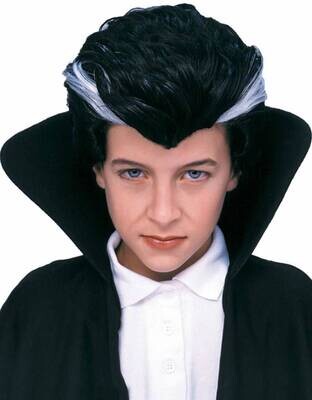 Wig-Black and White Vampire-Kids Size