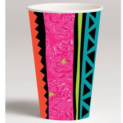 Paper Cups-Mexican Fiesta-8pkg-12oz - Discontinued