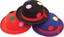 Costume Accessory-Assorted Derby Clown Hat-1pkg