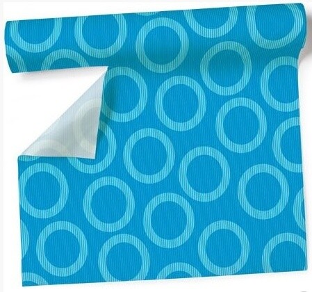 Airlaid Table Runner- Aqua Circles (360cm x 40cm)
