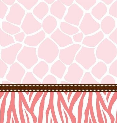 Tablecover-Rectangle-Wild Safari Pink-54&#39;&#39;x108&#39;&#39;-Plastic - Discontinued