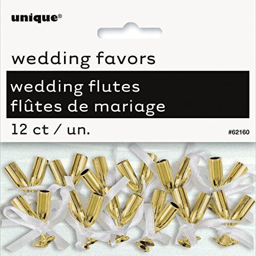 Wedding Flutes- Gold- 12pk