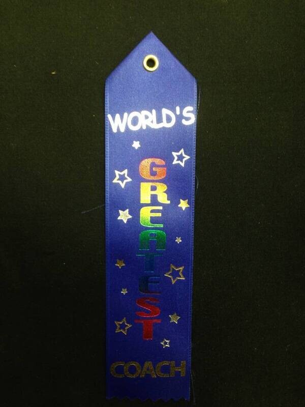 Award Ribbon-World&#39;s Greatest Coach-8.25&#39;&#39;