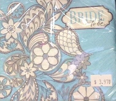 Napkin-BEV-Bride To Be-16pk-2ply (Discontinued)
