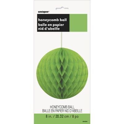 Honeycomb Ball-Lime Green-Paper-8&#39;&#39;