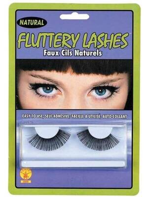 Costume Accessory-Black Fluttery Lashes-1pkg
