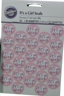 Sticker Seals-It&#39;s a Girl-50pk/1&#39;&#39;