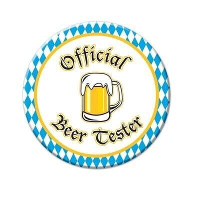 Button-Oktoberfest Beer Tester-1pkg-3.5"