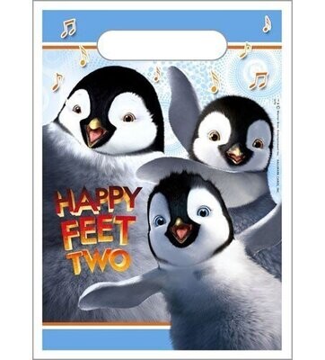 Loot Bags- Happy Feet-8pk (Discontinued)