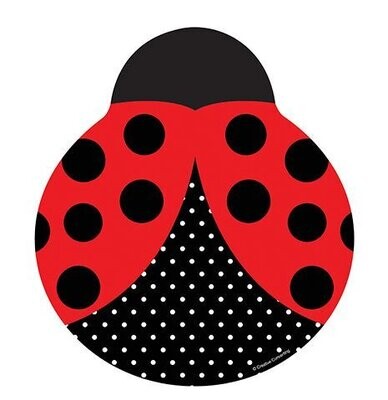 Plates-LN-Ladybug Fancy-9.5&#39;&#39;-8pkg-Paper
