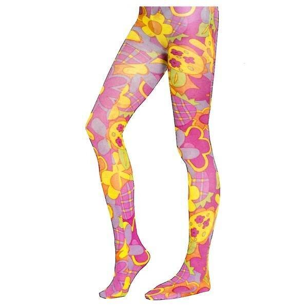 Costume Accessory-Flower Power Tights-Kids Small