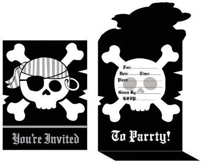 Invitations-Pirate Party-8pkg